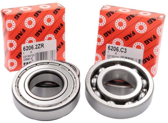 Dubbele rij diepgroefballagers 6206 C3 30 mm binnendimensionale stempelstaalkooi