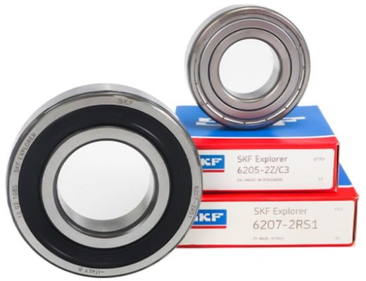6207 2RS1 SKF Deep Groove Ball Bearing Brass Cage Type Voor zwaar werk